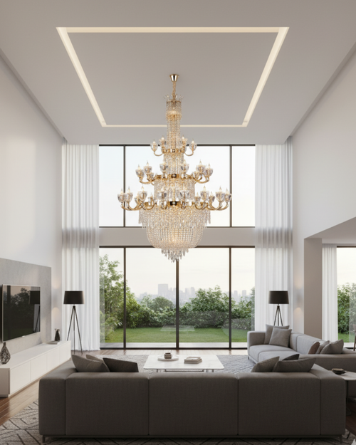 Grand Empire Crystal Chandelier - 34 Bulb